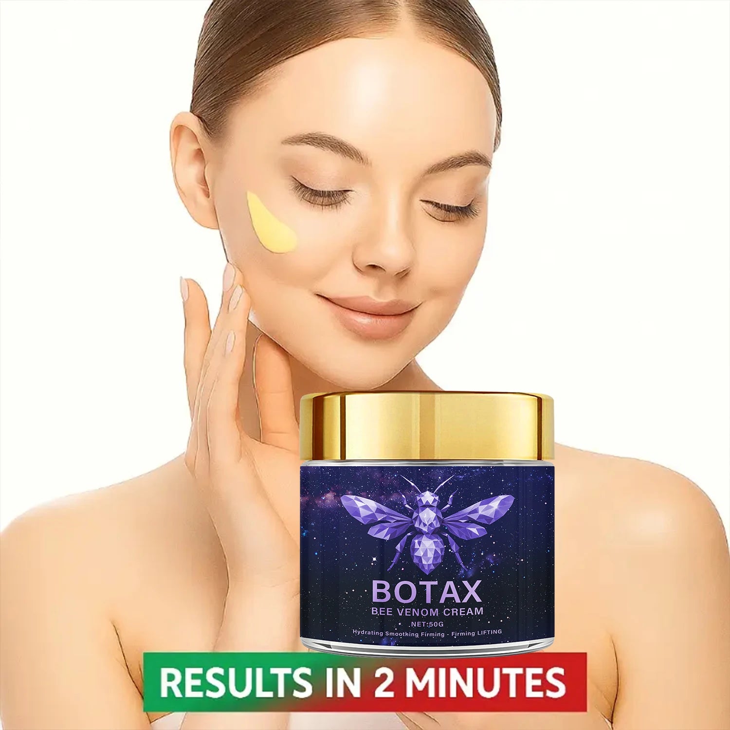 Botax Bee Venom Firming Cream for Hydrating, Smoothing & Tightening Skin with Retinol & Hyaluronic Acid. Qme