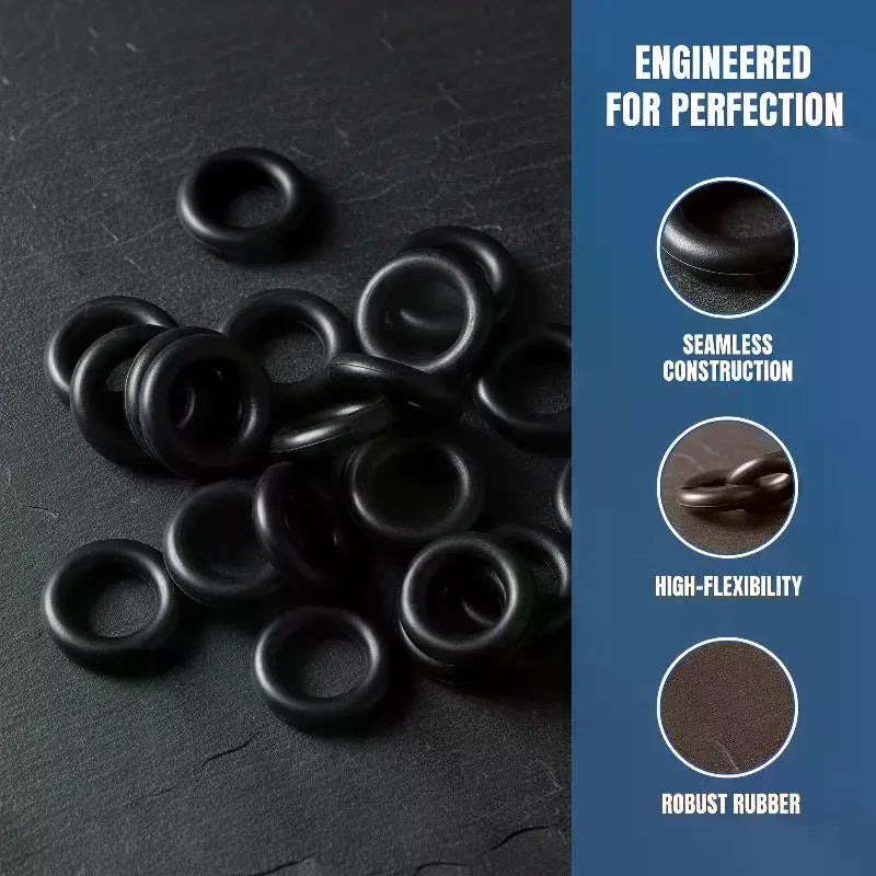 225Pcs O Ring Kit Durable Rubber Seals Oil Water Resistant Multi Sizes For Auto Plumbing Machinery Qme