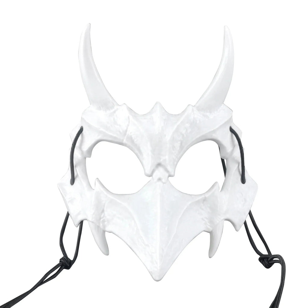 Halloween Skull Party Mask Anime Dragon God Skeleton Half Face Bone Animals Cosplay Dance Prom Costume Props Skullmask Qme