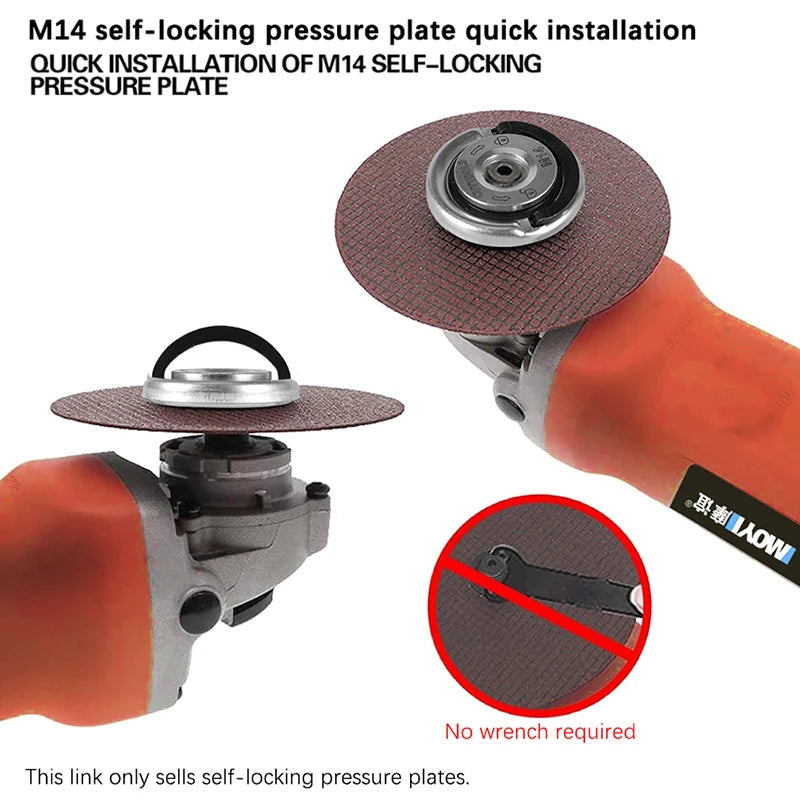 Angle Grinder Pressing Plate Quick Release Flange Nut Power Chuck Qme