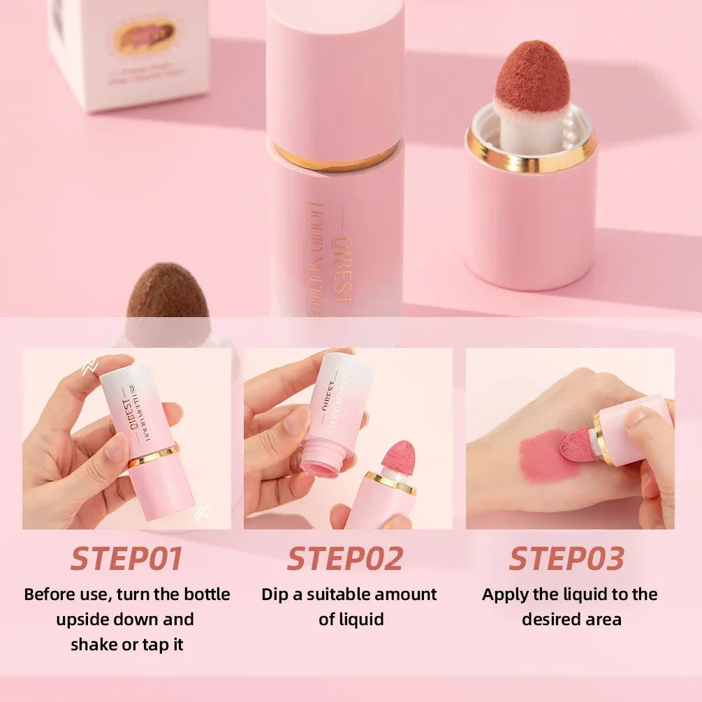 Qibest Liquid Contouring Makeup Contours Brightens Skin Tone Breathes and Enhances Facial Three-Dimensional Blusher Highlighter Qme