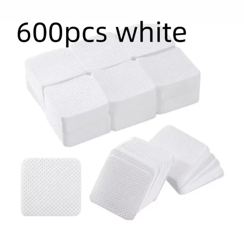 Wipes Napkins Remover Gel Plum Blossom Shape Nail Wipes Nail Manicure Pedicure Pads Art Cleaning Tools Tips Nail Polish Remover Qme 600pcs white