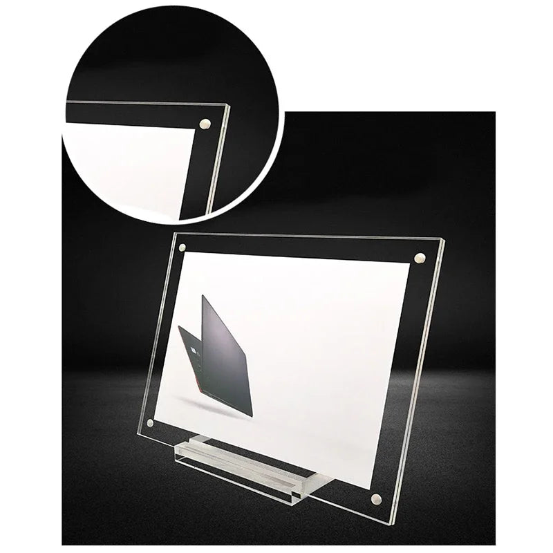 Photo Frame With Base Acrylic Display Stand Table Card Sign Card Display Stand Photo Frame For Wedding Picture Frame Home Decor Qme