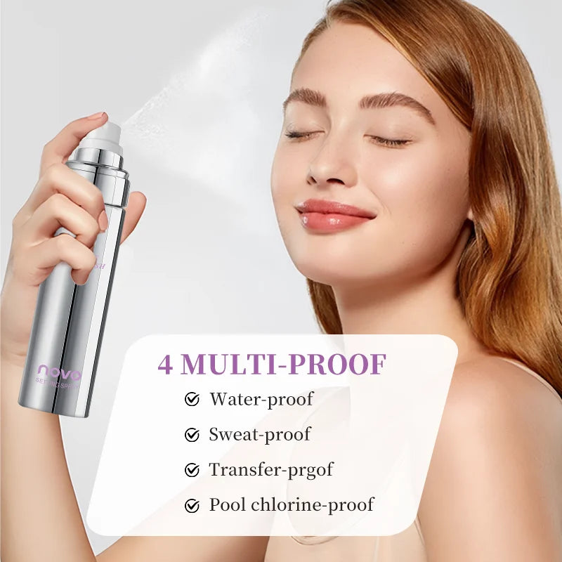 Long-Lasting Setting Spray With Hyaluronic Acid & White Truffle, Moisturizing, Oil Control, Quick-Drying Qme