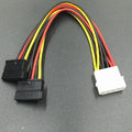 New 4Pin IDE Molex To 2 Serial ATA SATA Y Splitter Hard Drive Power Supply Cable for Adding SATA Drives for Bitcoin Miner Mining Qme 5 pcs