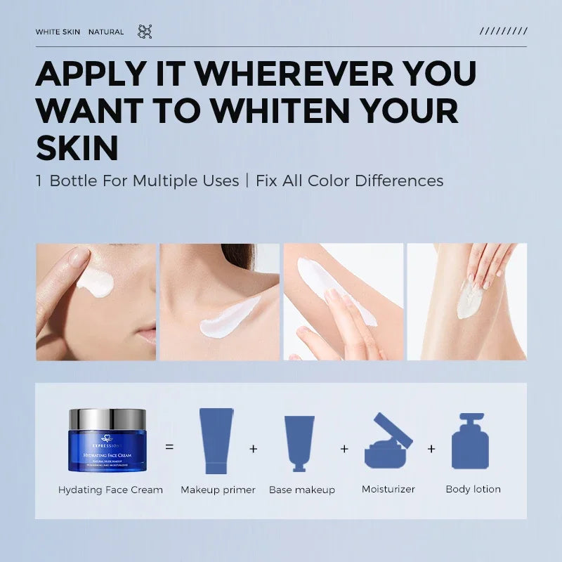 EXPRESSIONS Hydrating Tone-up Face Cream Niacinamide Brightening Qme