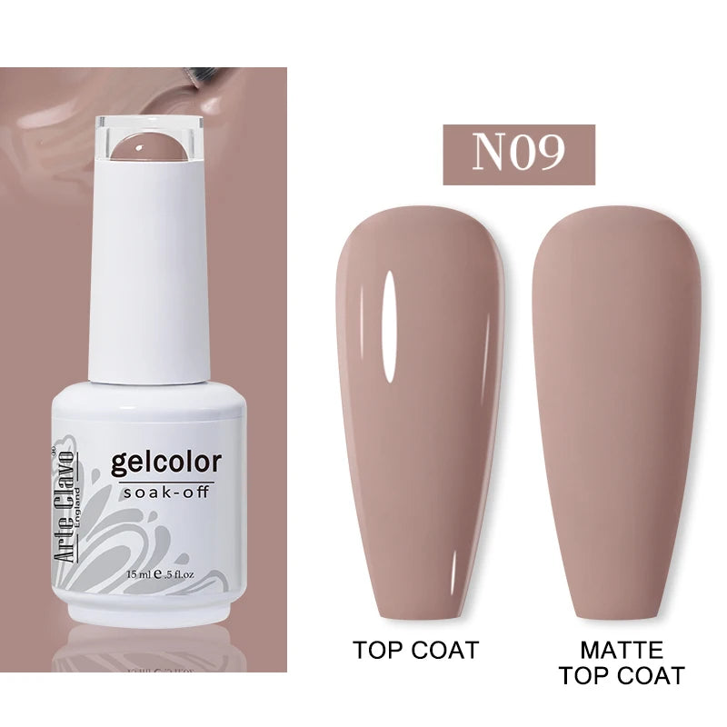 Arte Clavo Autumn Nail Gel Polish Caramel Winter Soak Off UV LED Art
