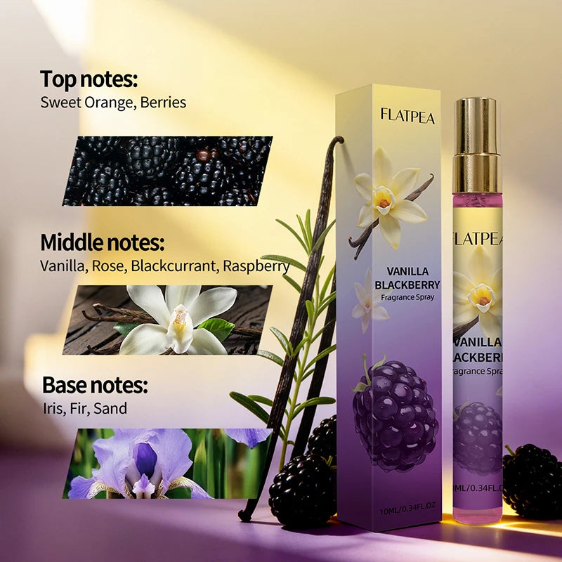Portable Vanilla Blackberry Slim Perfume Alcohol-free Long-lasting Qme