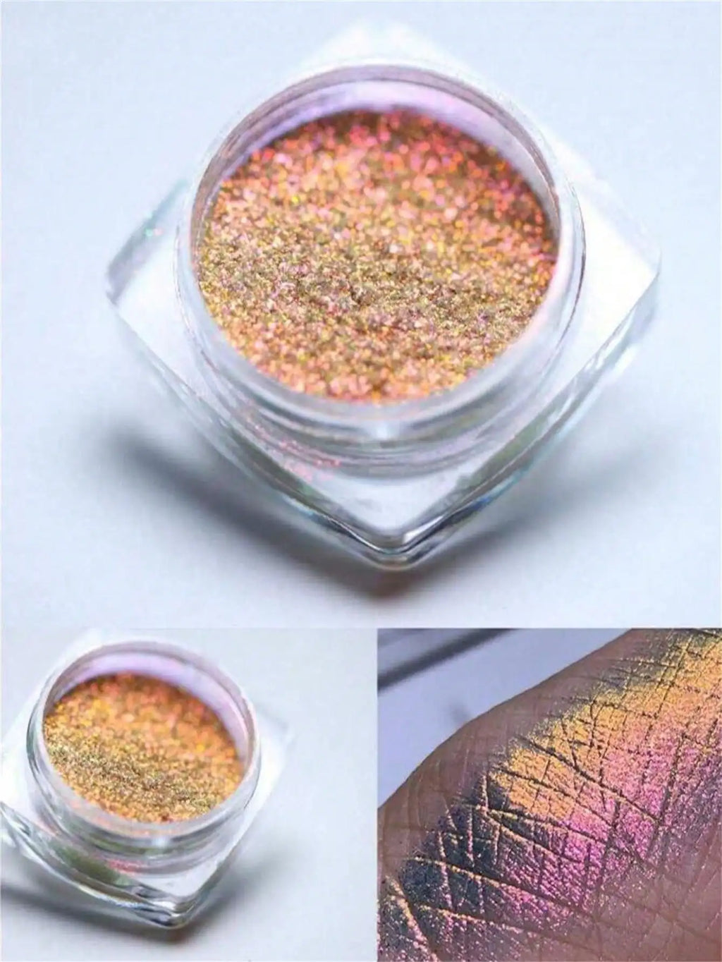 Y2K Polarized Nail Powder Hypoallergenic Chameleon Glitter Art Aurora Qme