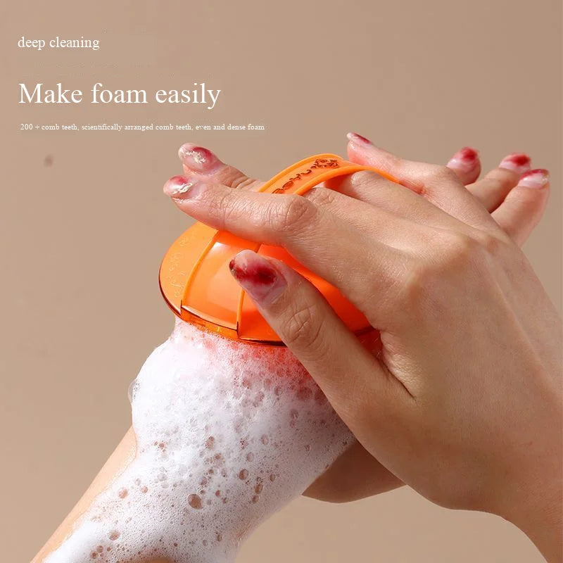 Random Color Shampoo Scalp Massage Comb Finger Ring Hair Washing Brush Portable Head Scrubber Hair Care Salon Tool Qme