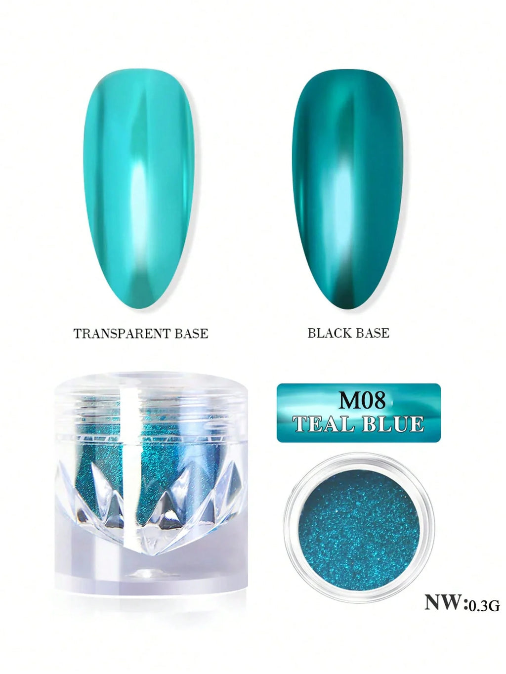 4 5 6 12 Magic Mirror Chrome Nail Powder Sparkling Glitter Decoration Qme