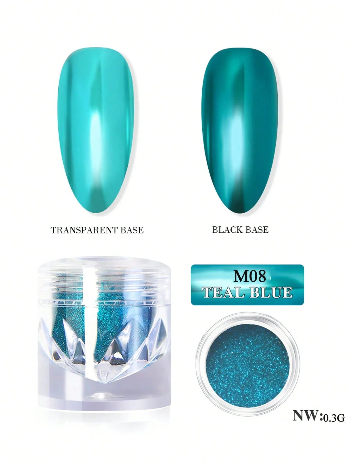 4 5 6 12 Magic Mirror Chrome Nail Powder Sparkling Glitter Decoration Qme
