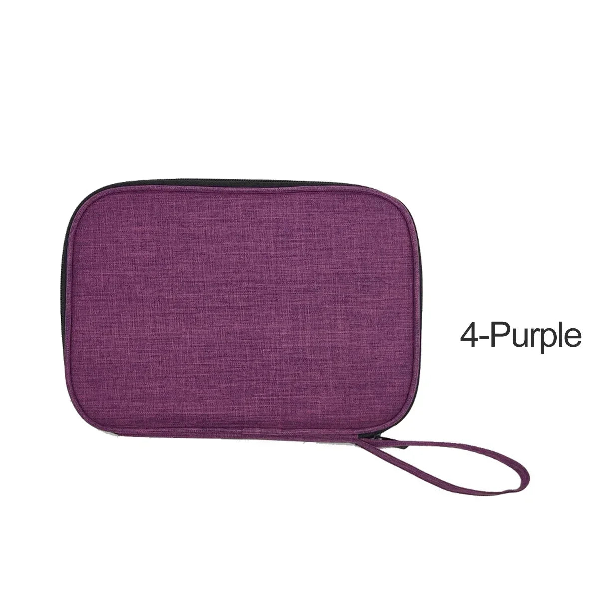 bag Multifunction Travel Carrying for Watch Strap Storage Bag Pouch Portable Case Box for Data cable 300D waterproof fabric Qme Purple