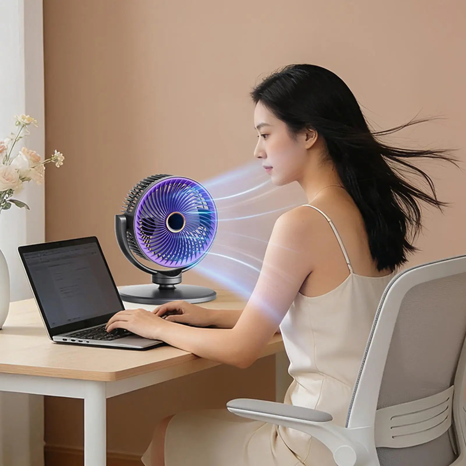 Stand Up Fan Rechargeable Powerful Quiet Portable 5-Speed Floor Fans That Blow Cold Air For Home Office Dorm Apartment Indoor Qme