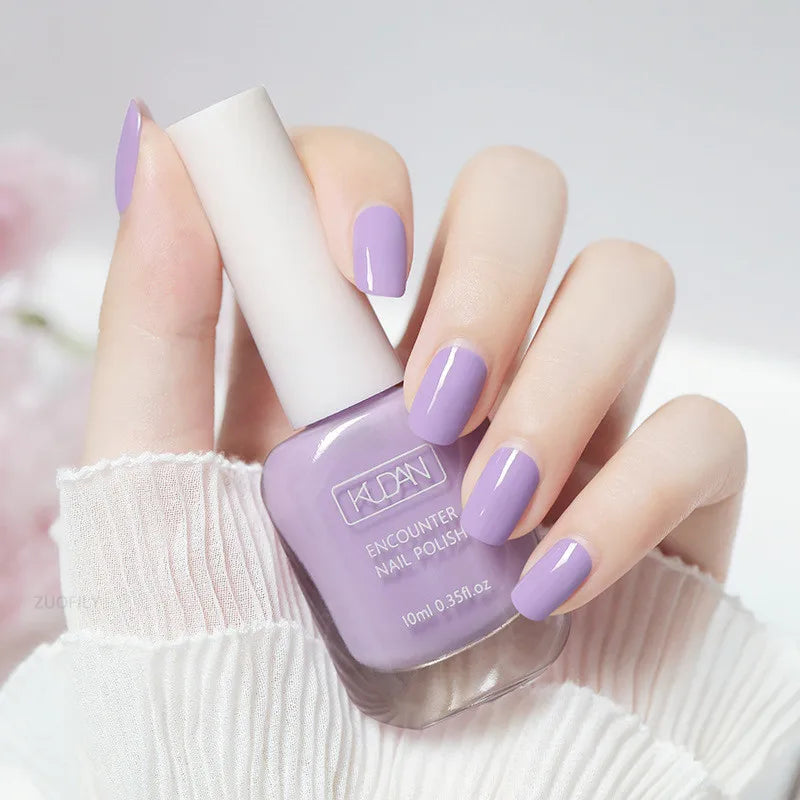 10ml Water-based Nail Polish Long Lasting Tearable Quick Dry No Bake Semi-permanent Varnish DIY Fashion Manicure 40 Color Qme