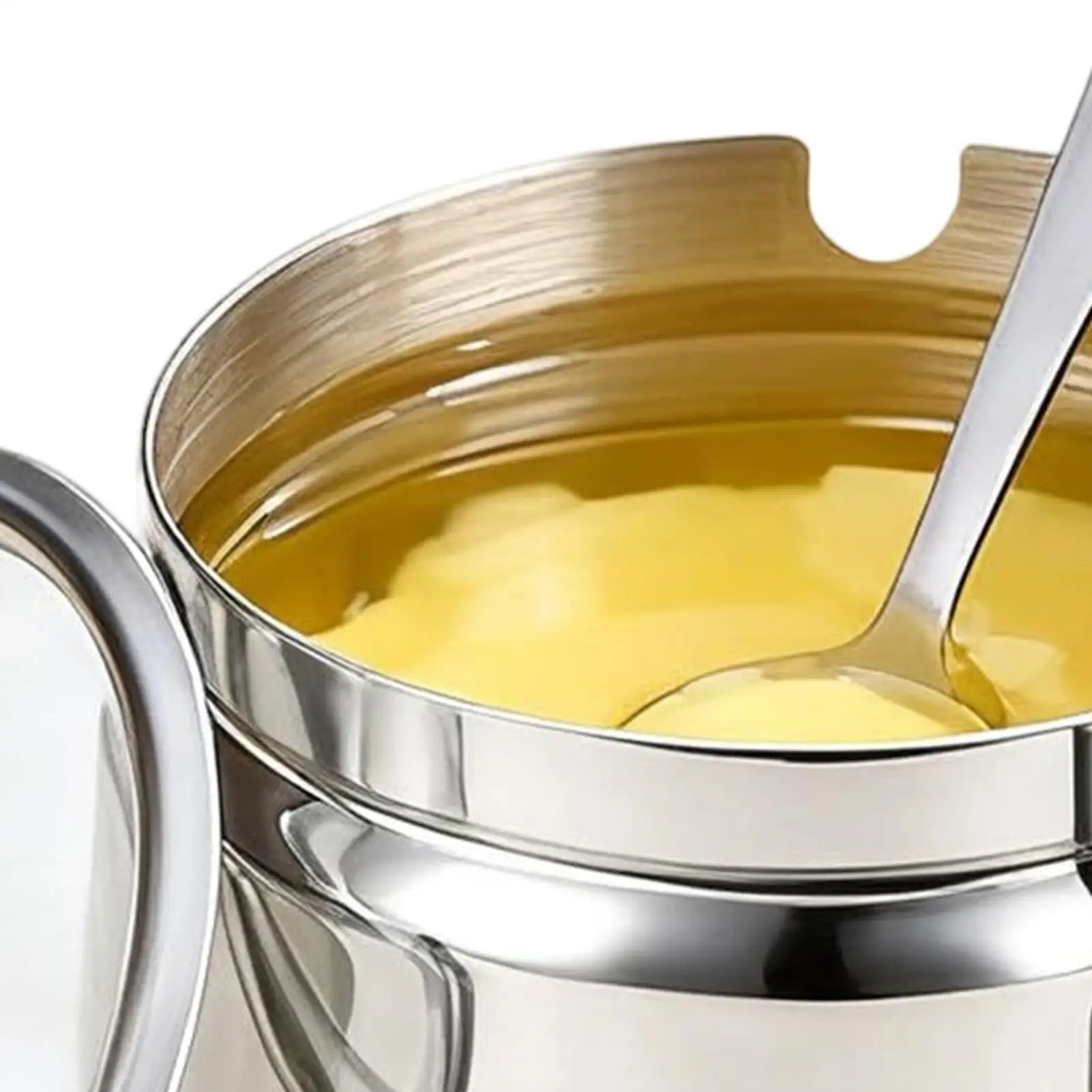 Sugar Bowl Lid Stainless Steel Storage Pot Seasoning Container Spoon Qme China Mainland