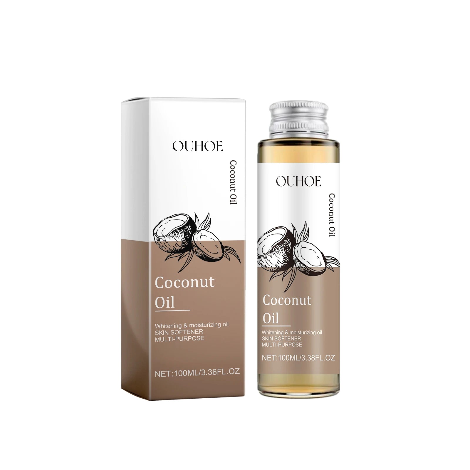 100% Pure Cold Pressed Virgin Premium Grade For Dry & Damaged Skin, Hair, Face, Body, Scalp & Nails Qme Coconut