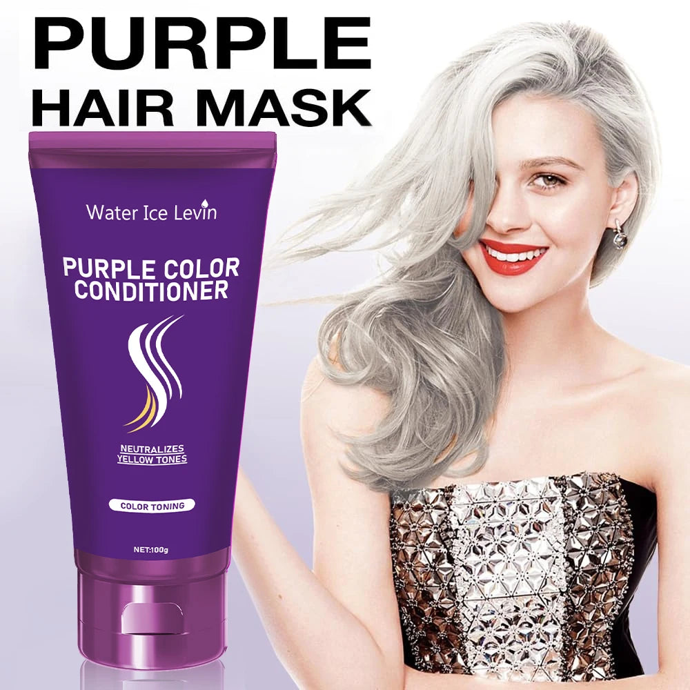 Purple Repair Hair Mask Keratin Deep Nourishing Dry Frizzy Damaged Treatment Collagen Magical 5 Second Soft Shiny Care Qme