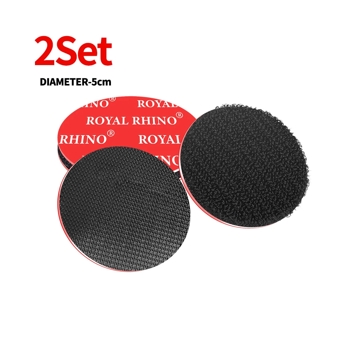 High-Adhesion Hook & Loop Pads Self-Adhesive Backing for DIY Floor Pads High Adhesion Heat-Resistant Hook and Loop Fasteners Qme 2set-diameter-5CM