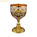 Handcrafted Zinc Alloy Shot Glass Showcasing Fine Retro Art D0LD Qme golden white CN