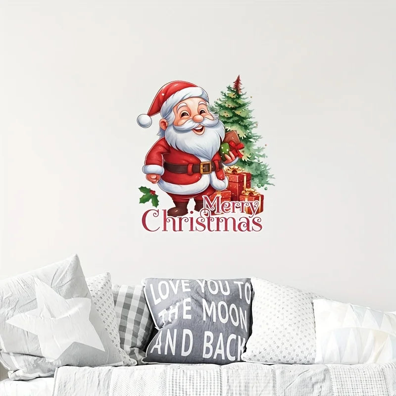 1Pc, Santa Claus sticker, toilet tank sticker, home wall decoration products, toilet sticker, door sticker. Qme