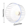 Silent Hamster Wheel Small Double-Bearing Quiet Spinner Gerbil Small Animals Running Wheel for Mice Dwarf Animals Pets Cage Qme Transparent