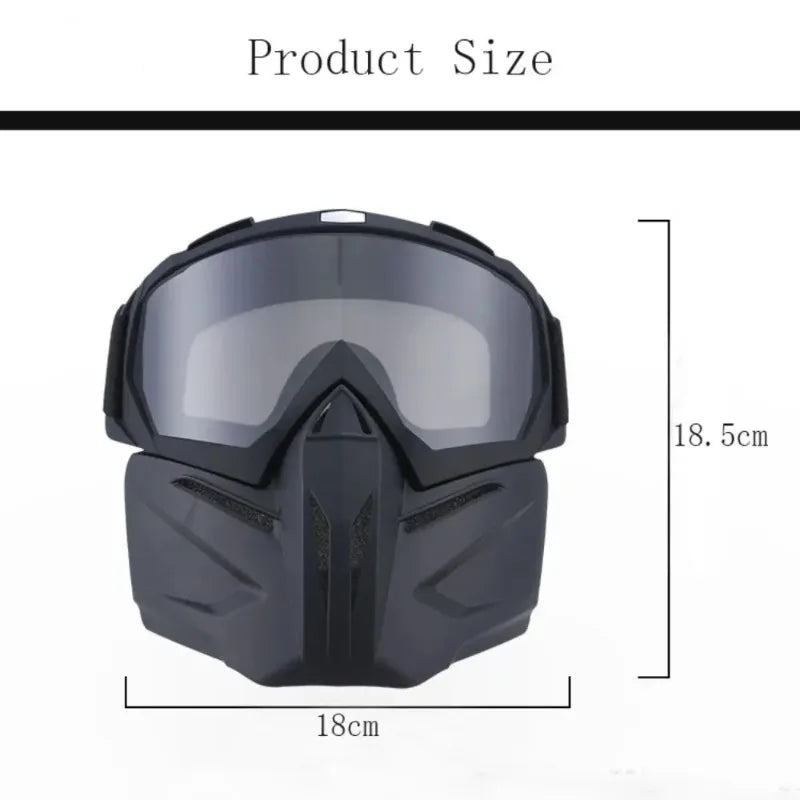 Vintage Motorcycle Helmet Mask Anti-Explosion Windproof Breathable Dustproof Riding Face Shield for Bikers Qme