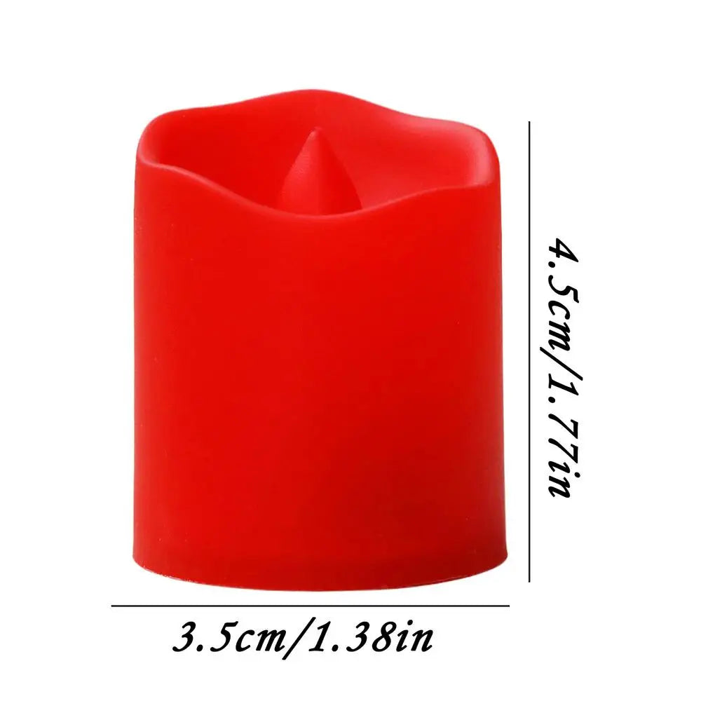 1pc LED Candles Battery Operated Warm Tea Lights LED Flameless Candles Electric Tealight For Home Decor Christmas Birthday Party Qme 02