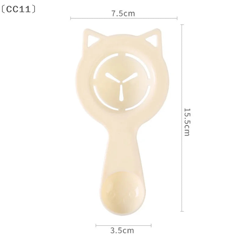 CC11Cute Cartoon Cat Egg Separator Measuring Cup Easy Yolk White Qme