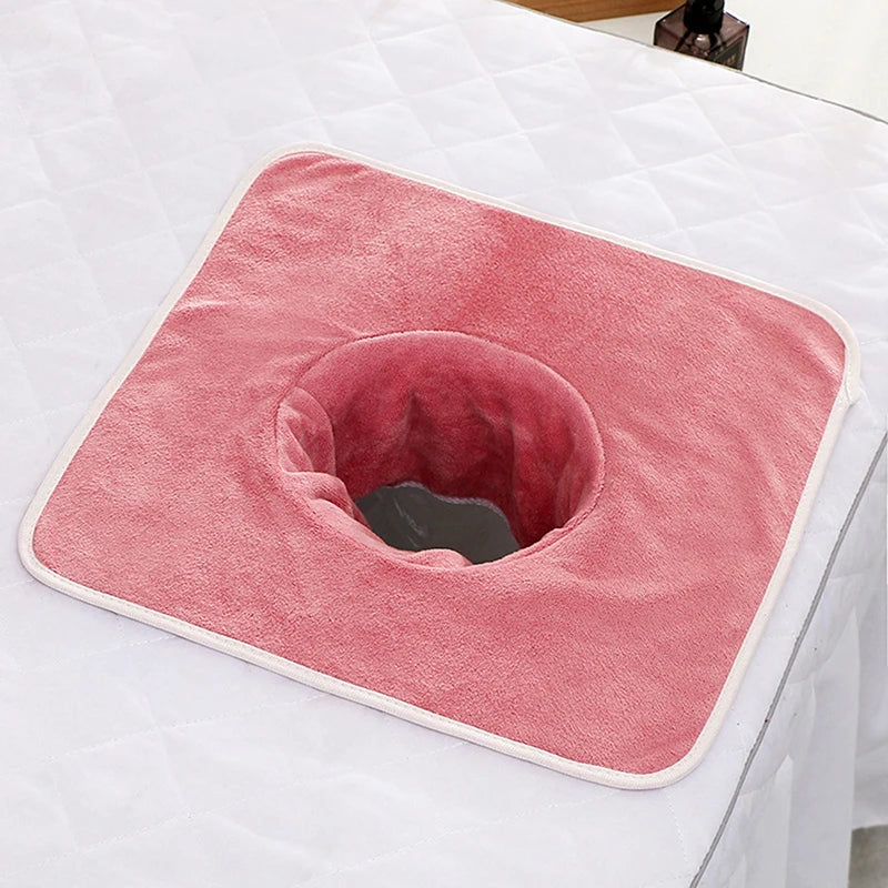 35 Velvet Thickened Beauty SPA Massage Table Planking Face Towel Qme Pink