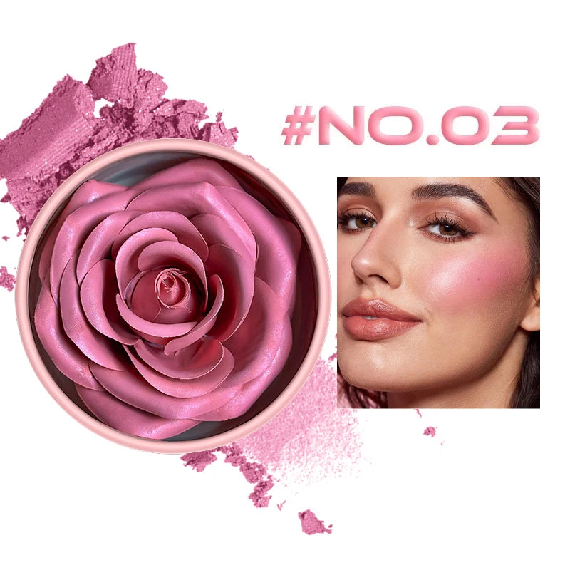 4-color Matte Petal Blush Palette Highlighter Contour Cream Qme 03