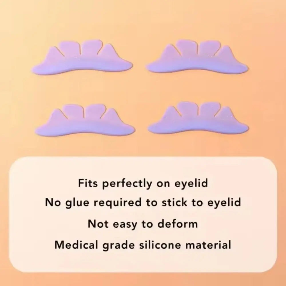 2 Pair Silicone Glitter Butterfly Lash Lift Shield Eyelash Perm Pads Lash Lifting 3D Eyelash Curler Accessories Tool Qme