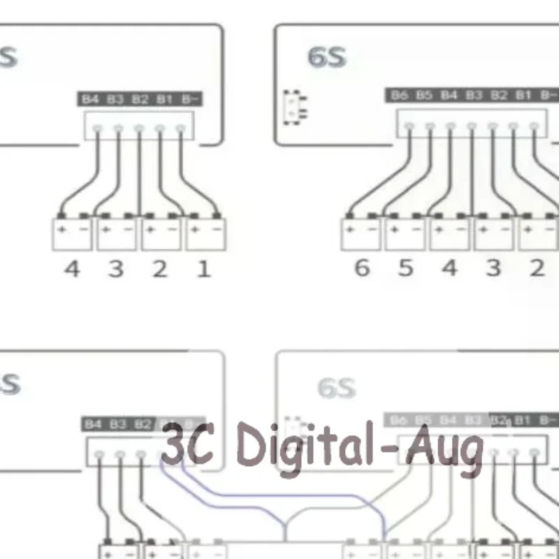 BMS 6A Active Hybrid Equalization Board 3S 4S 6S 8S 17S Lifepo4 18650 Qme