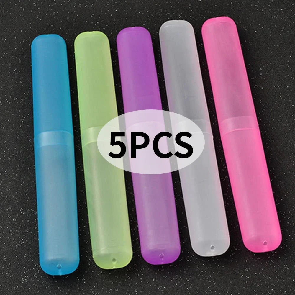 Travel Portable Toothbrush Box Breathable Toothbrush Storage Box Frosted Dustproof Toothbrush Protection Boxes Cover Qme