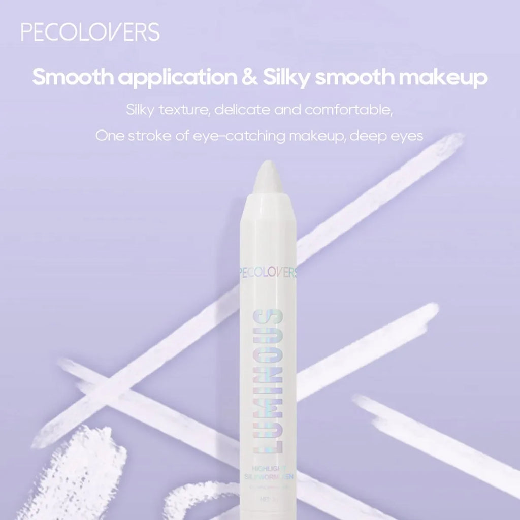 High-gloss Pen Lying Silkworm Highlighter Pen Eyes Corner Brightening Pearl Glitter Matte White Eyeshadow Stick Eye Makeup Qme