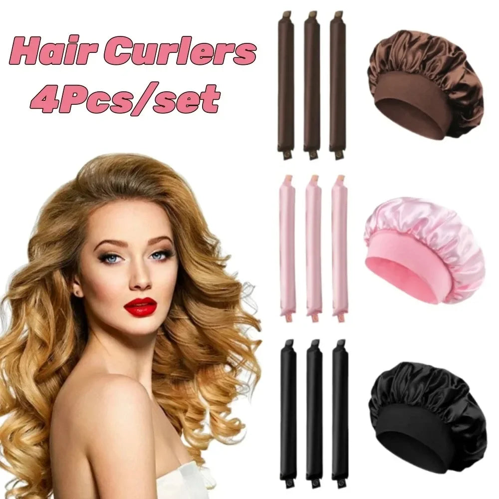 Heatless Curling Rod Headband No Heat Hair Rollers Sleeping Soft Flex Qme
