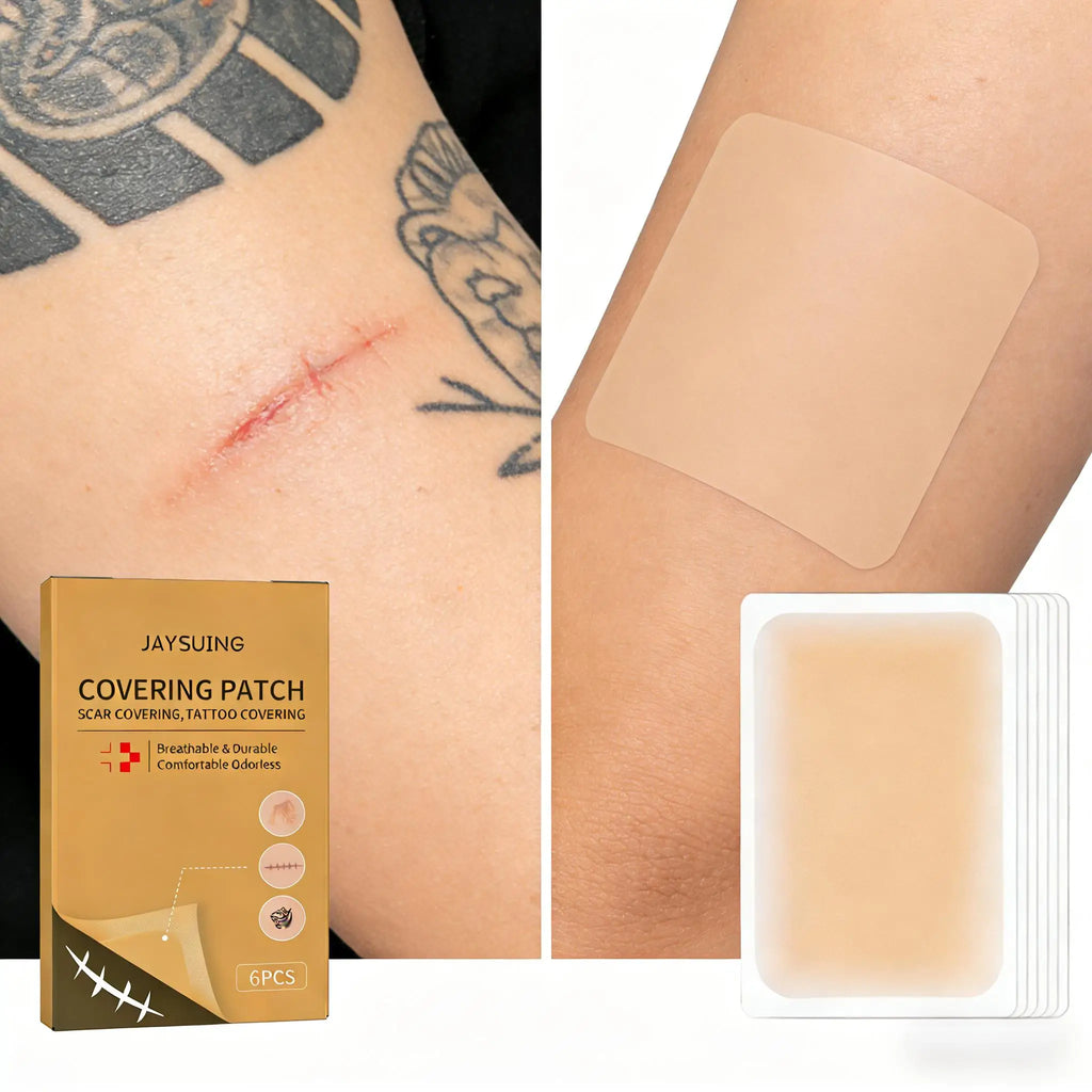 Invisible Concealer Patches Waterproof Full Cover Concealer Tattoo Scar Birthmark Natural Breathable Skin Flaw Hide Tapes 6PCS Qme