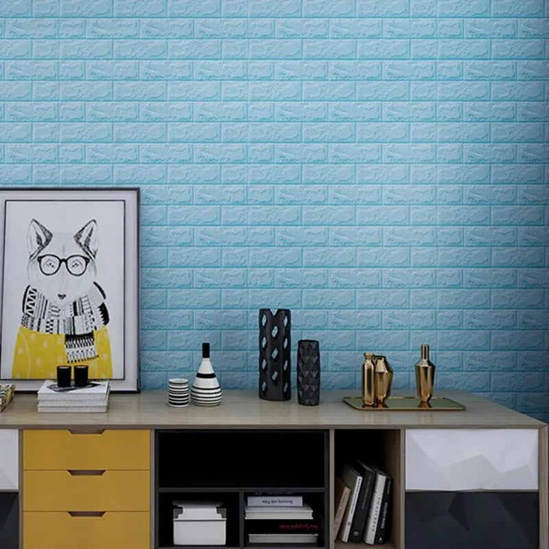 Peel Stick Wall Stickers Stereo Waterproof Wallpaper Roll Removable Qme