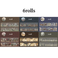 6 Rolls Medieval Theme Washi Tape, Historical Story Series Journal Scrapbooking Tape, Versatile Multi-Scene Decor Qme 6 Rolls