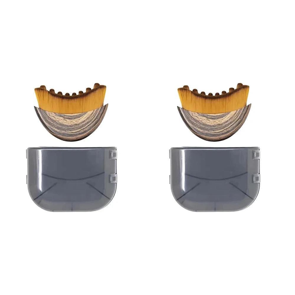 Lymphatic Drainage Brush Face Body Ergonomic Massager Tool Fits Skin Qme 2 Pcs - box