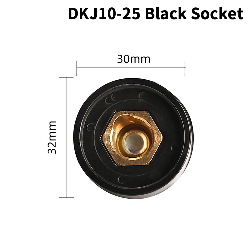 DKJ10-25 European Welding Machine Cable Welding Cable Connector Quick Fitting Male Female Cable. Qme A1