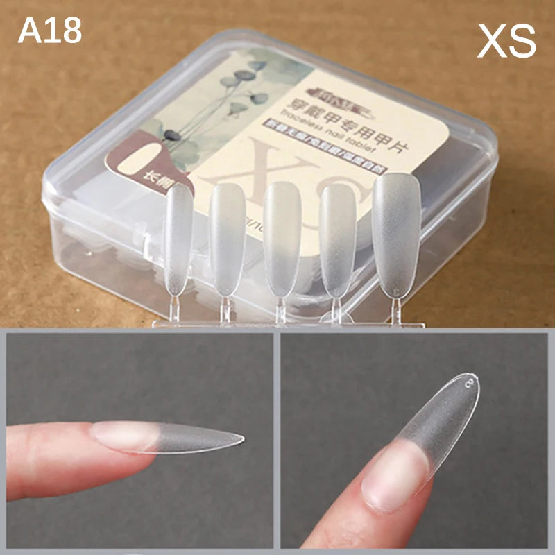 Box False Nails Press Coffin Artificial Clear Fake Nail Tips Qme A18