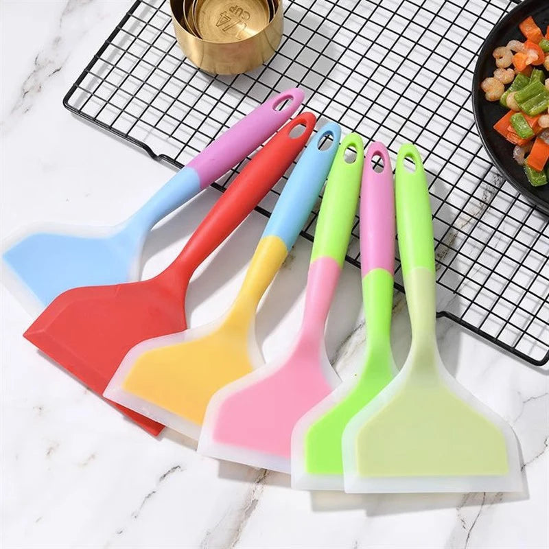 Non-stick Shovel Kitchen Utensils Silicone Spatula Tool Tamagoyaki Qme