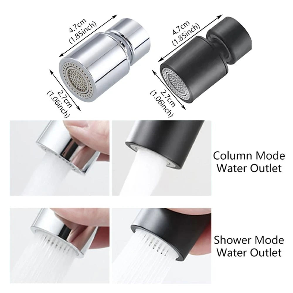 360° Rotary Kitchen Faucet Spray Head Filter washbasin Splash proof Adapter 2 Mode adjustable Kitchen Sink Faucet Aerator Qme