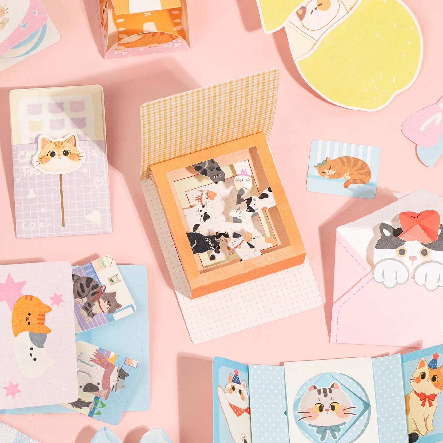 20 Pcs Kawaii Ins Paper Card DIY Decoration Idol Photocard Scrapbooking Diary Background Collage Material Paper Stationery Qme