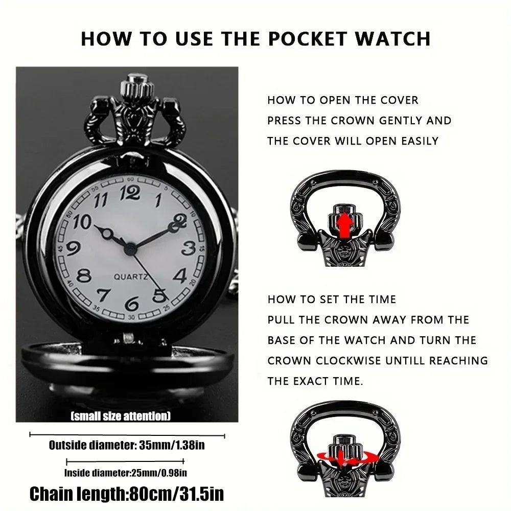 Route 66 The Mother Road Motorcycle Pattern Pocket Watch Design, Precise Quartz Movement Watch, Gift For Men And Kids Qme