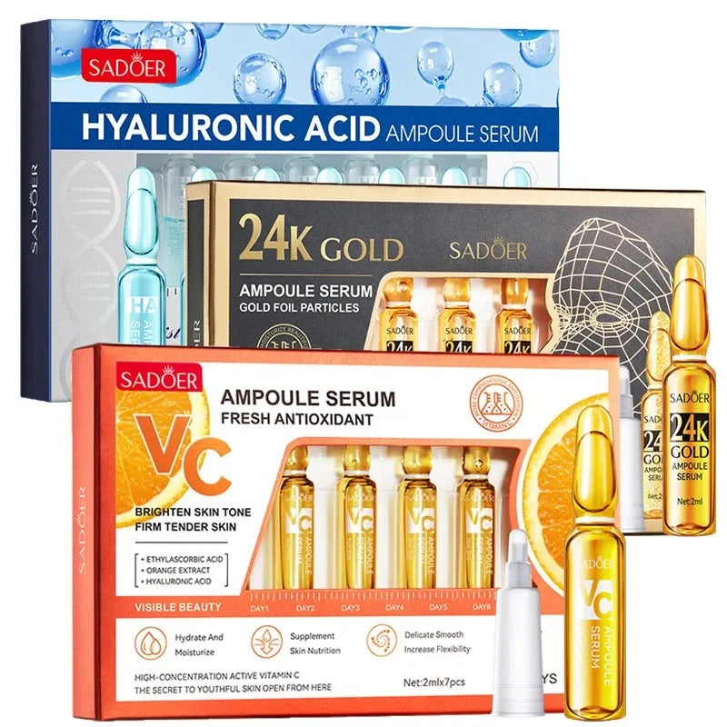 Vitamin C Face Whitening Serum Dark Spots Freckles Removal Hyaluronic Qme