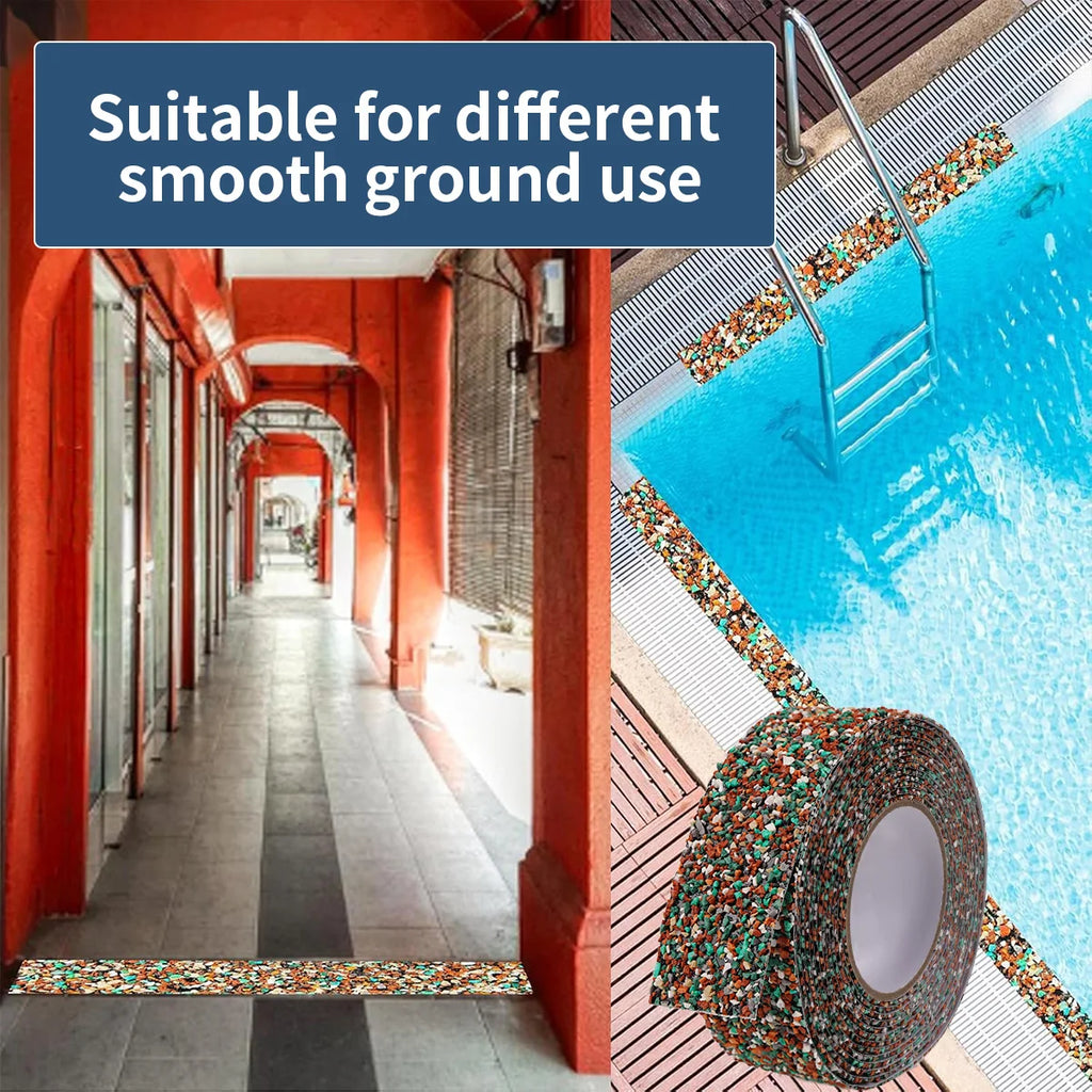 Non-Slip Blue Rubber Tape Durable PE Material with Grip Ideal for Indoor Outdoor Stair Tread Tubs Boats Trailways Residue-Free Qme