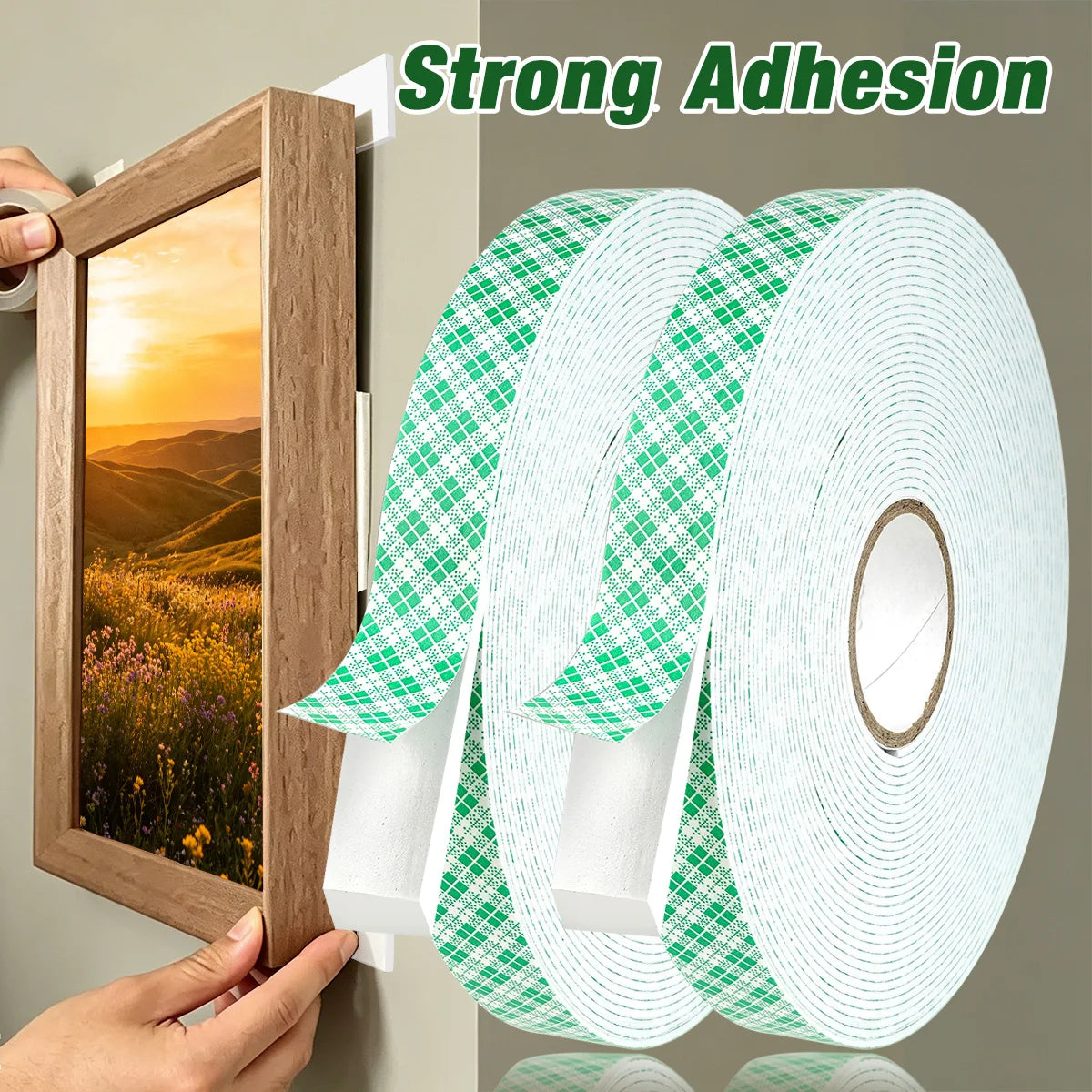 Strong Foam Double-Sided Adhesive Non-Trace High Viscosity Tape High Temperature Resistant Waterproof Adhesive Tape Qme