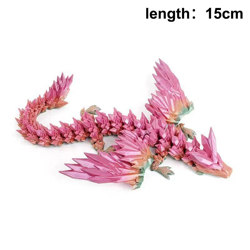 Articulated Dragon Crafts Desktop Western Action Figure 3D Printed Qme A5